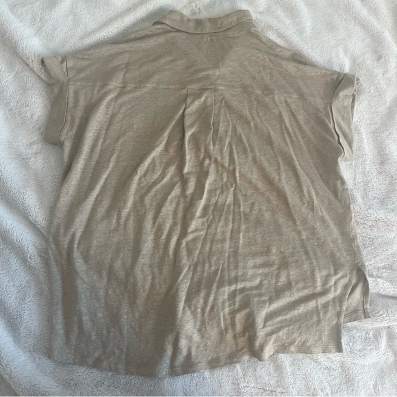 Majestic Filatures Stretch Linen Roll Sleeve Tee - Picture 4 of 6